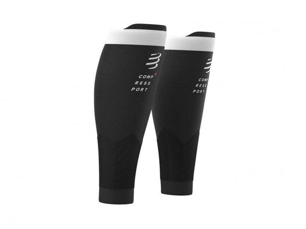 Black and white Compressport calf sleeve