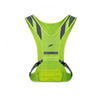 Yellow safety vest with reflective strips, front view